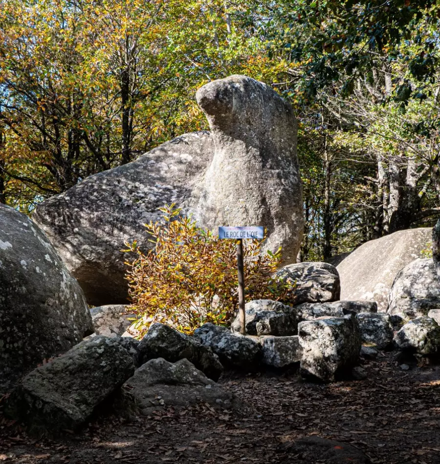 Le roc de l'Oie en automne
